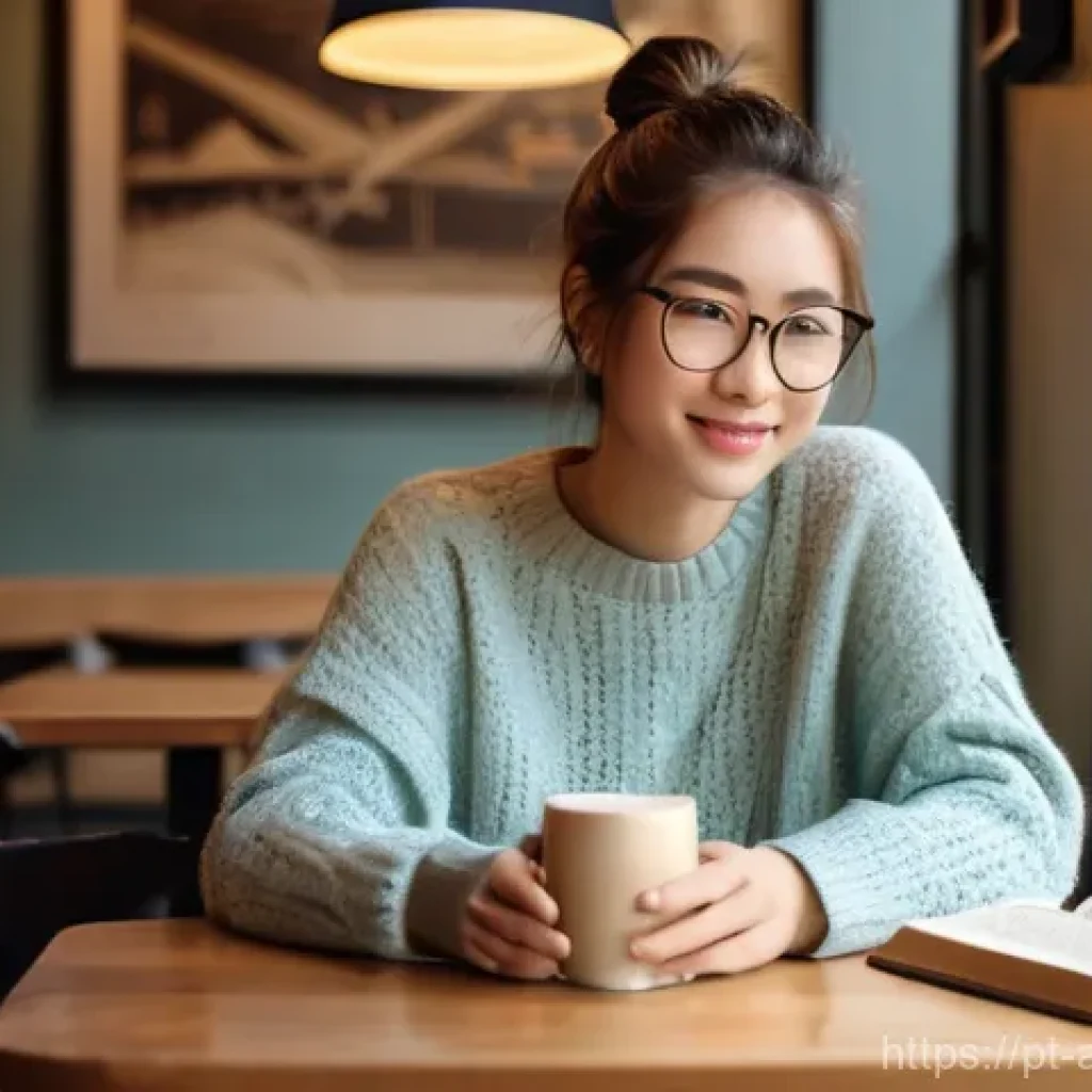 행정안전 분야의 전망과 진로 선택 - **Prompt 1: Cozy Cafe Reading**
    A young woman, approximately 20-25 years old, is comfortably sea...