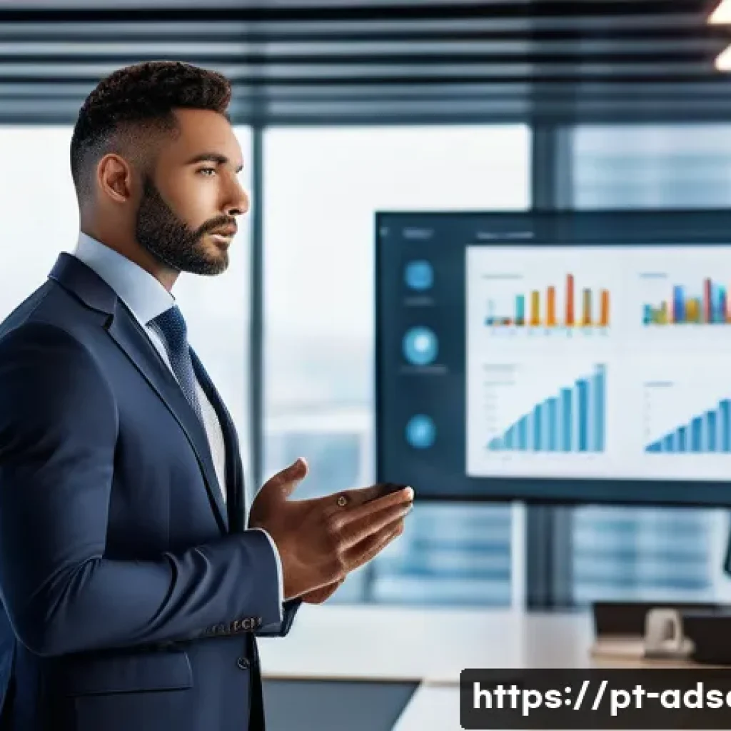 행정안전 전문가로서의 리더십 발휘 방법 - A confident public sector leader standing in a modern government office, engaged in clear and transp...